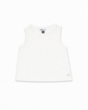Débardeur blanc en maille pour fille Basics Girl Débardeur blanc en maille pour fille Basics Girl