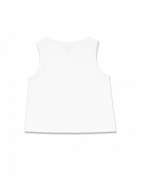 Débardeur blanc en maille pour fille Basics Girl Débardeur blanc en maille pour fille Basics Girl