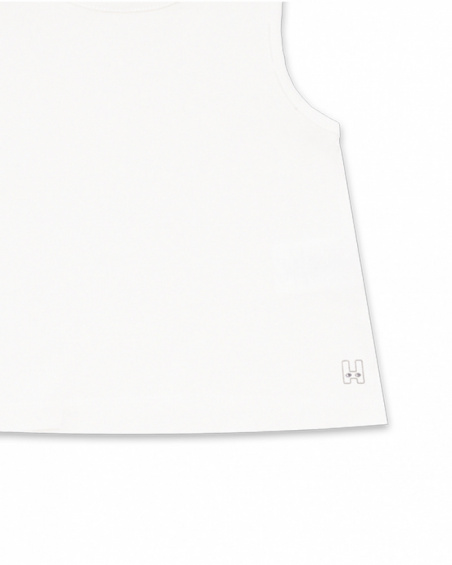 Débardeur blanc en maille pour fille Basics Girl Débardeur blanc en maille pour fille Basics Girl