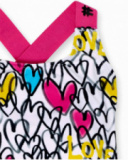 Maillot de bain imprimé blanc pour fille Rebel Girl Maillot de bain imprimé blanc pour fille Rebel Girl