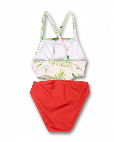 Maillot de bain fille Oasis imprimé orange Maillot de bain fille Oasis imprimé orange