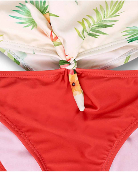 Maillot de bain fille Oasis imprimé orange Maillot de bain fille Oasis imprimé orange