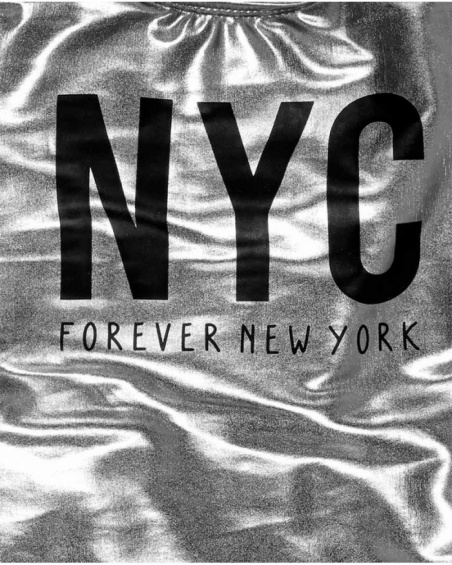 Maillot de bain argent métallisé pour fille One day in NYC Maillot de bain argent métallisé pour fille One day in NYC