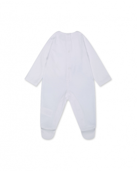 Barboteuse en maille blanche pour garçon Tortues Barboteuse en maille blanche pour garçon Tortues