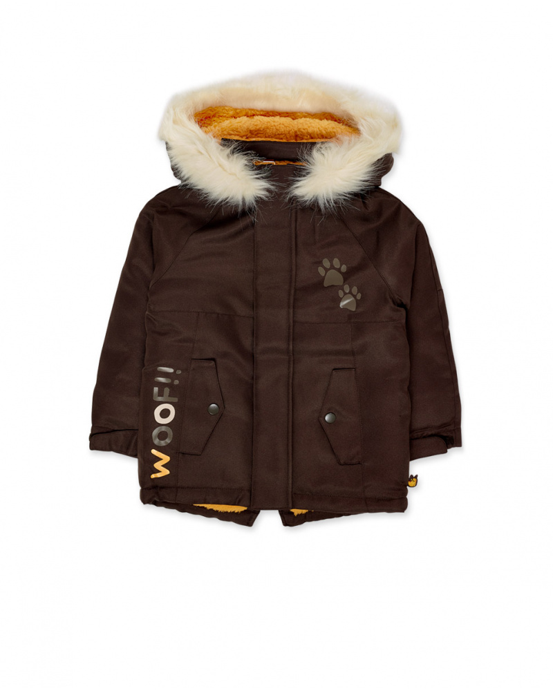 Parka matelassée garçon marron Dog'S Mix