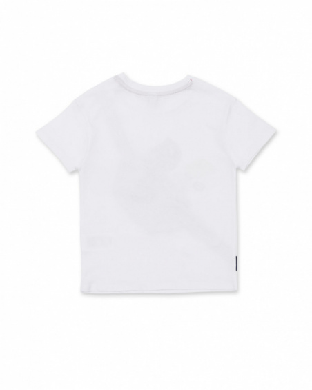 Poche de t-shirt en maille blanche pour garçon Beach Day Poche de t-shirt en maille blanche pour garçon Beach Day