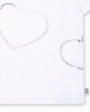 T-shirt blanc en maille coeurs fille Basics Kids T-shirt blanc en maille coeurs fille Basics Kids