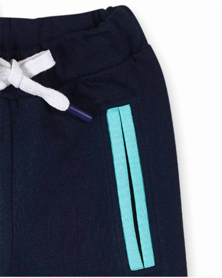 Pantalon peluche garçon Tiny Critters bleu Pantalon peluche garçon Tiny Critters bleu