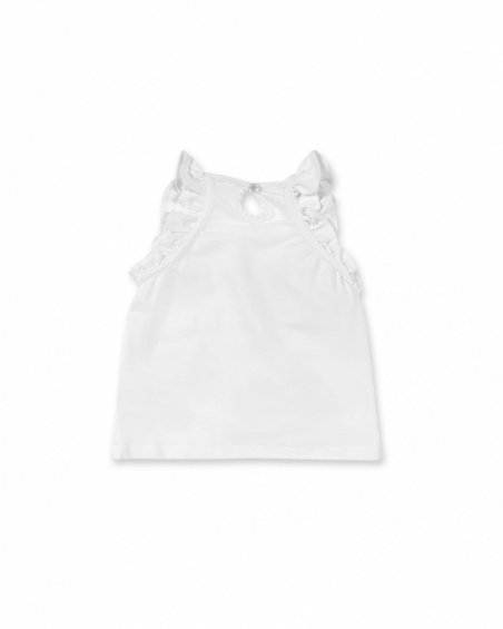 Débardeur blanc en maille pour fille Tiny Critters Débardeur blanc en maille pour fille Tiny Critters