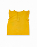 T-shirt jaune en maille pour fille Tiny Critters T-shirt jaune en maille pour fille Tiny Critters
