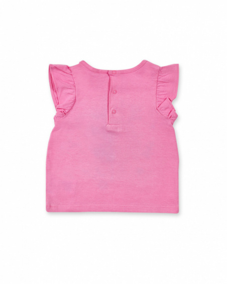 T-shirt en maille rose pour fille Tiny Critters T-shirt en maille rose pour fille Tiny Critters