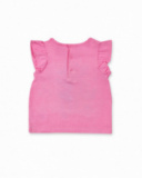 T-shirt en maille rose pour fille Tiny Critters T-shirt en maille rose pour fille Tiny Critters