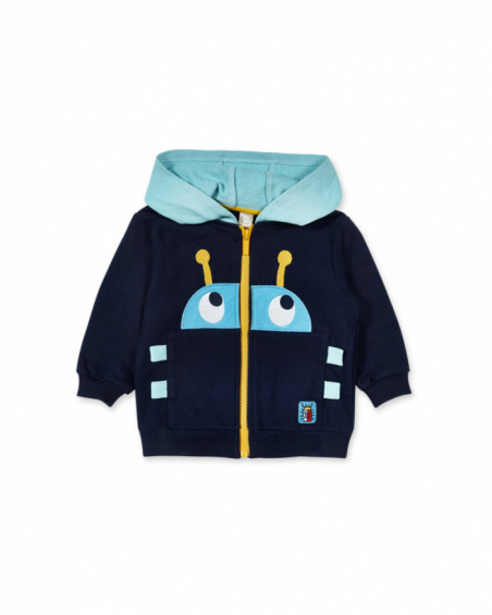 Sweat molleton bleu pour garçon Tiny Critters Sweat molleton bleu pour garçon Tiny Critters