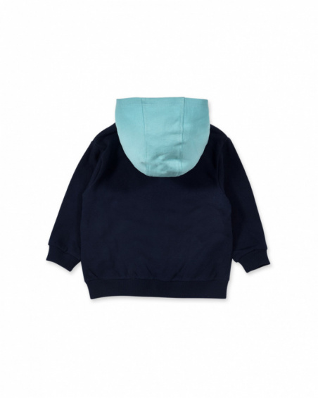 Sweat molleton bleu pour garçon Tiny Critters Sweat molleton bleu pour garçon Tiny Critters