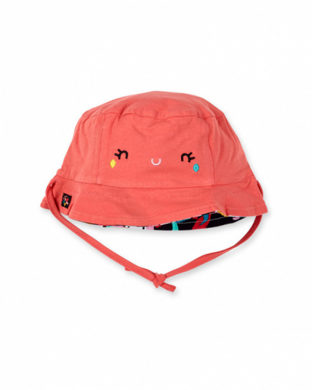 Bonnet réversible imprimé pois rouges pour fille Juicy Bonnet réversible imprimé pois rouges pour fille Juicy