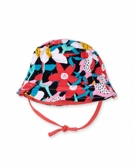 Bonnet réversible imprimé pois rouges pour fille Juicy Bonnet réversible imprimé pois rouges pour fille Juicy