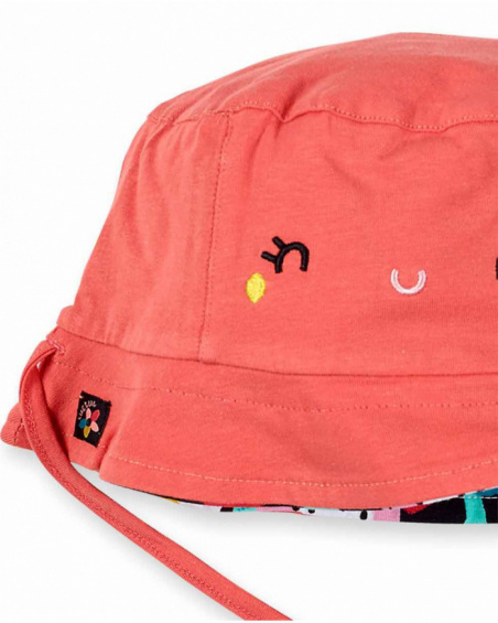 Bonnet réversible imprimé pois rouges pour fille Juicy Bonnet réversible imprimé pois rouges pour fille Juicy