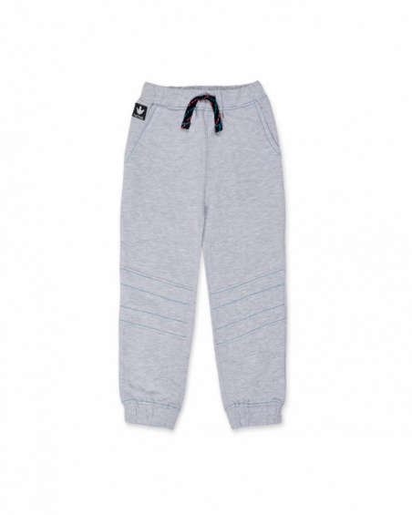 Pantalon long peluche gris pour garçon Juicy Pantalon long peluche gris pour garçon Juicy