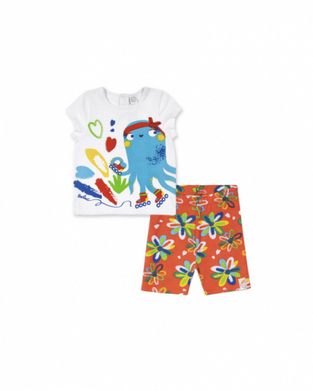 Ensemble tricot rouge blanc fille Holidays Ensemble tricot rouge blanc fille Holidays