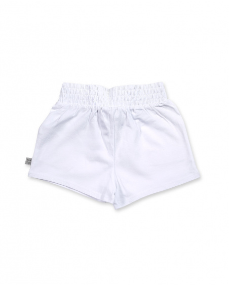 Short en maille blanc pour fille Basics Bébé Short en maille blanc pour fille Basics Bébé