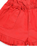 Short en sergé rouge pour fille Basics Bébé Short en sergé rouge pour fille Basics Bébé