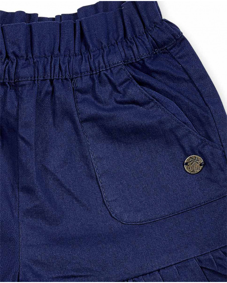Short sergé bleu marine pour fille Basics Bébé Short sergé bleu marine pour fille Basics Bébé