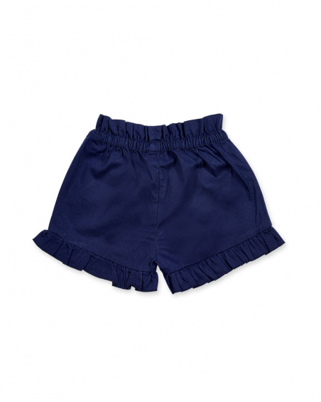Short sergé bleu marine pour fille Basics Bébé Short sergé bleu marine pour fille Basics Bébé