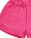 Short en sergé fuchsia pour fille Basics Bébé Short en sergé fuchsia pour fille Basics Bébé
