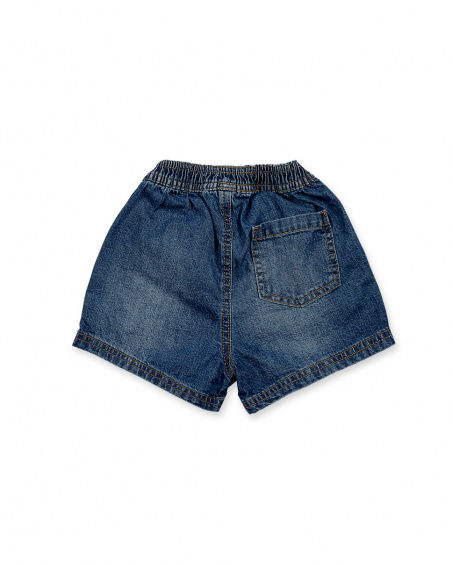 Short plat bleu marine pour fille Basics Bébé Short plat bleu marine pour fille Basics Bébé