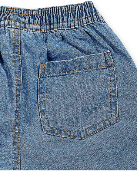 Short plat bleu pour fille Basics Bébé Short plat bleu pour fille Basics Bébé