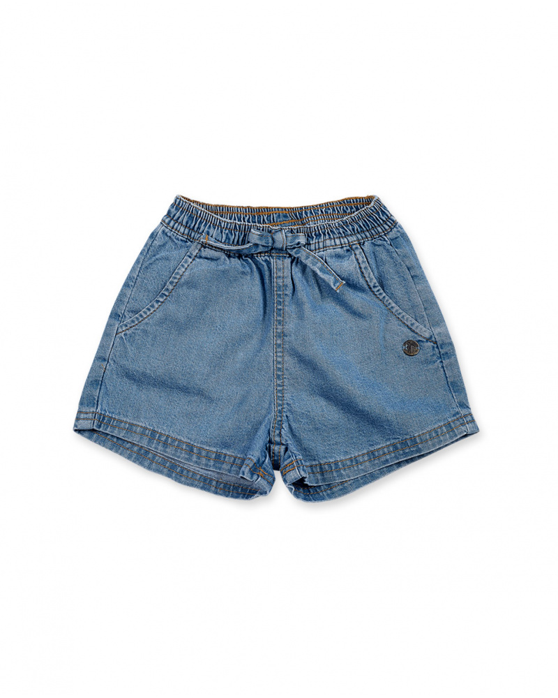 Short plat bleu pour fille Basics Bébé