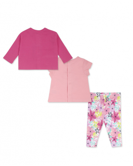 Ensemble tricoté fushia fille Time to plant Ensemble tricoté fushia fille Time to plant