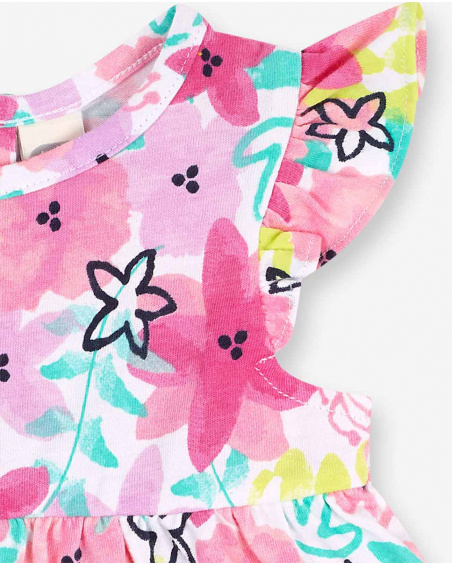 Robe en maille imprimée pour fille Time to plant Robe en maille imprimée pour fille Time to plant