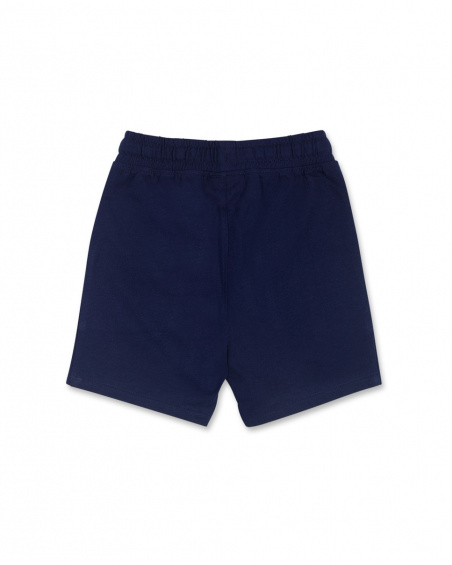 Bermuda en maille bleu marine pour garçon Basics Kids Bermuda en maille bleu marine pour garçon Basics Kids