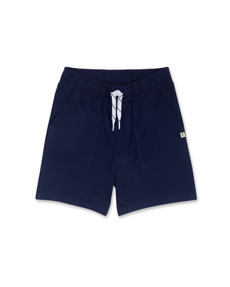 Bermuda en maille bleu marine pour garçon Basics Kids