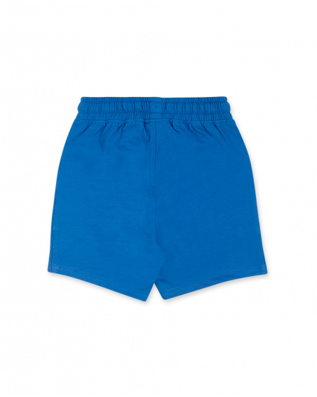 Bermuda en maille bleu pour garçon Basics Kids Bermuda en maille bleu pour garçon Basics Kids