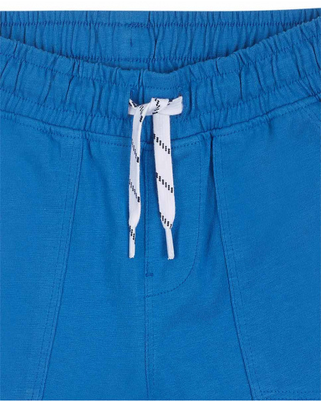 Bermuda en maille bleu pour garçon Basics Kids Bermuda en maille bleu pour garçon Basics Kids