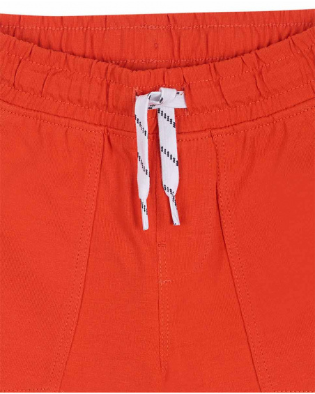 Bermuda en maille rouge pour garçon Basics Kids Bermuda en maille rouge pour garçon Basics Kids