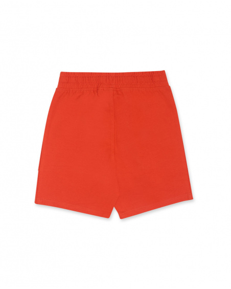 Bermuda en maille rouge pour garçon Basics Kids Bermuda en maille rouge pour garçon Basics Kids