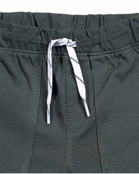 Bermuda en maille grise pour garçon Basics Bébé Bermuda en maille grise pour garçon Basics Bébé