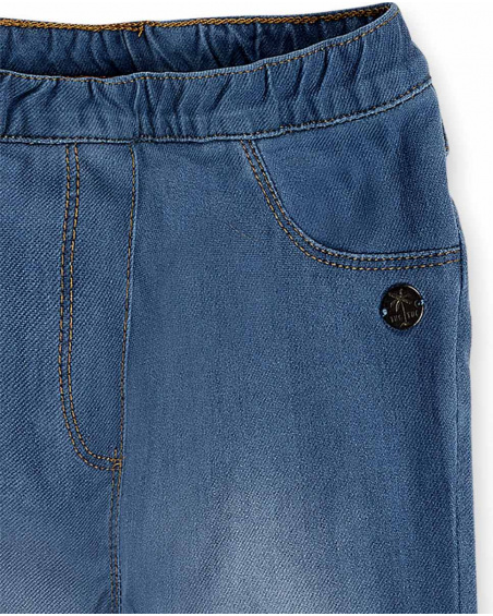 Legging peluche bleu fille Basics Bébé Legging peluche bleu fille Basics Bébé