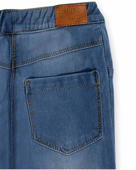 Legging peluche bleu fille Basics Bébé Legging peluche bleu fille Basics Bébé
