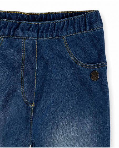 Legging peluche bleu marine fille Basics Bébé Legging peluche bleu marine fille Basics Bébé