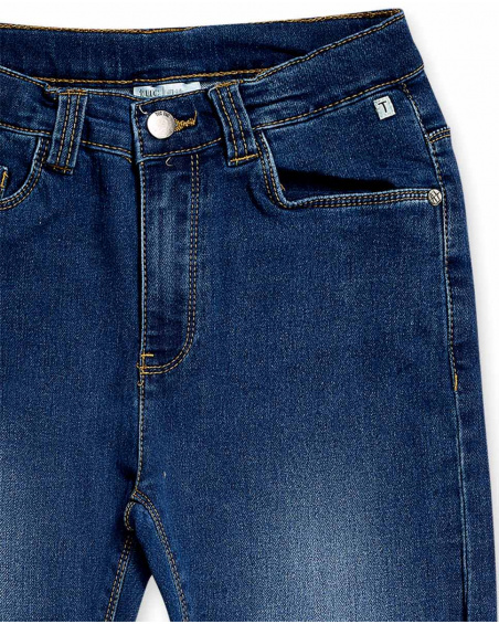 Pantalon en jean bleu marine pour garçon Basics Kids Pantalon en jean bleu marine pour garçon Basics Kids