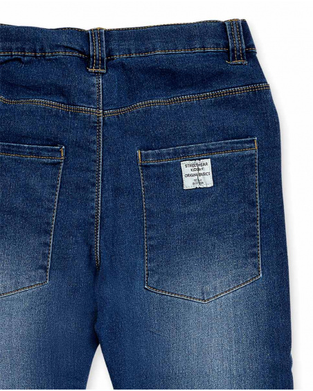 Pantalon en jean bleu marine pour garçon Basics Kids Pantalon en jean bleu marine pour garçon Basics Kids