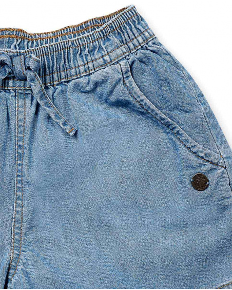 Short plat bleu pour fille Basics Kids Short plat bleu pour fille Basics Kids