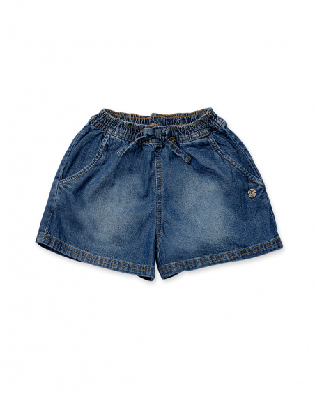 Short plat bleu marine pour fille Basics Kids Short plat bleu marine pour fille Basics Kids