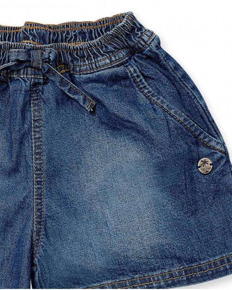 Short plat bleu marine pour fille Basics Kids Short plat bleu marine pour fille Basics Kids