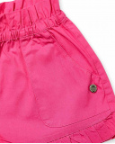 Short en twill fuchsia pour fille Basics Kids Short en twill fuchsia pour fille Basics Kids