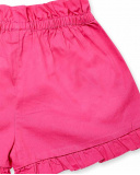 Short en twill fuchsia pour fille Basics Kids Short en twill fuchsia pour fille Basics Kids